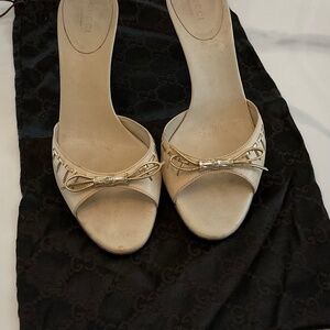 Gucci Cream Leather Heels